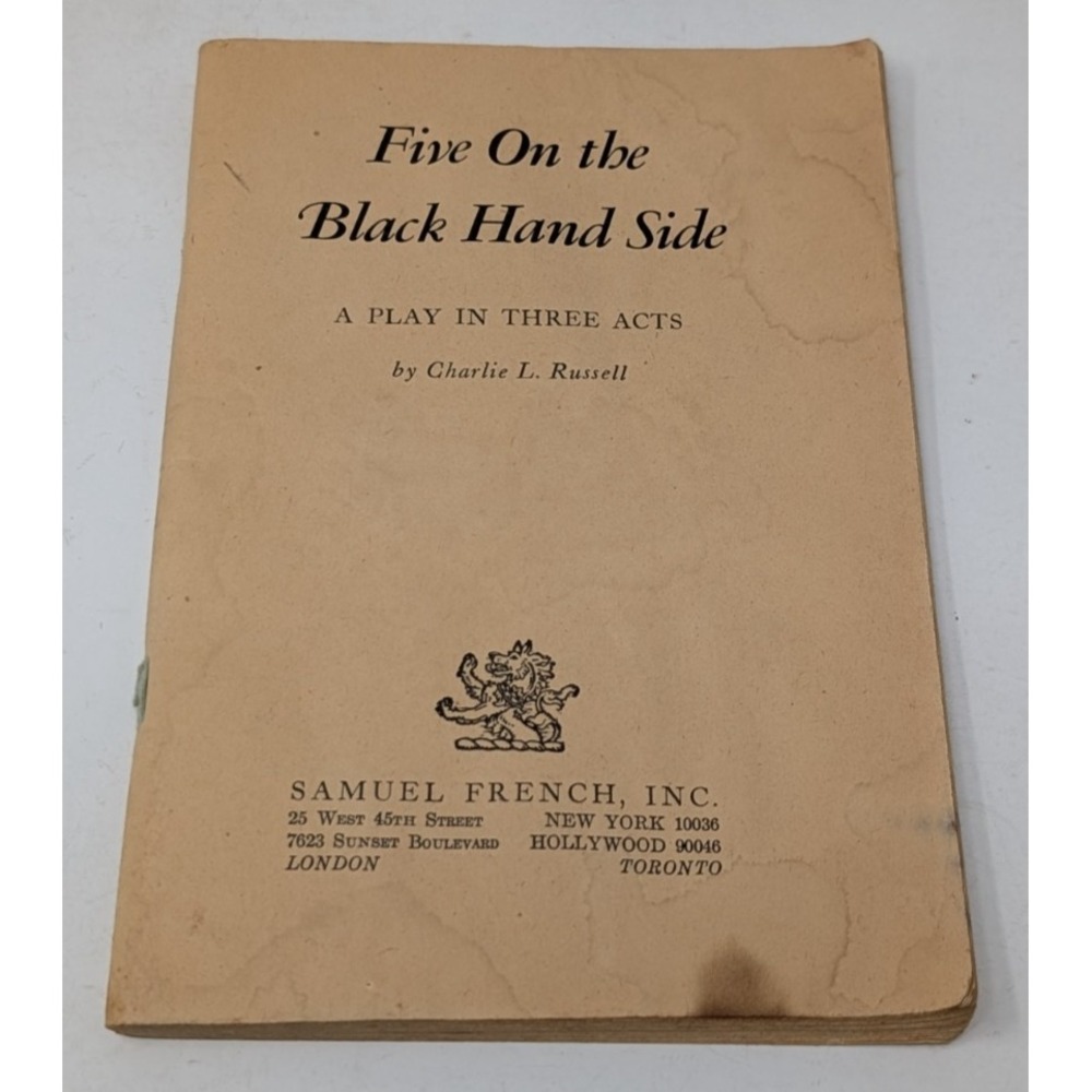 Five On The Black Hand Side Play by Charlie Russell Samuel‎ French 1977 VTG Book